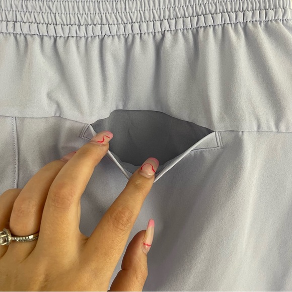 LULULEMON Berry Mist Blue Spring Break Away Short *4-Way Stretch 3" Shorts - Picture 11 of 12